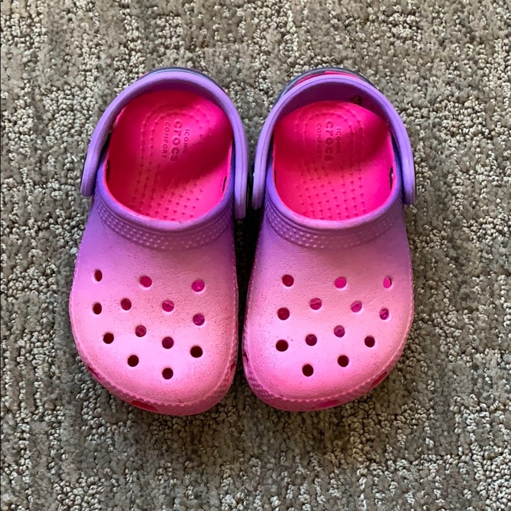 Crocs Toddler | pink/purple ombré | 6